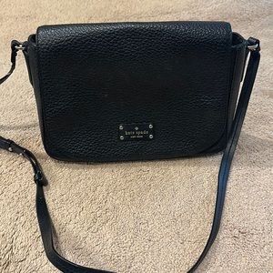 Kate Spade black pebbled leather crossbody